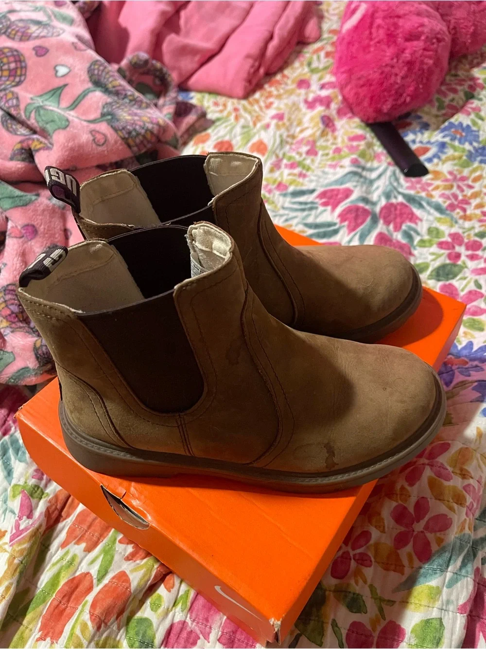 UGG Kids Brown Chelsea-Style Suede Boots
